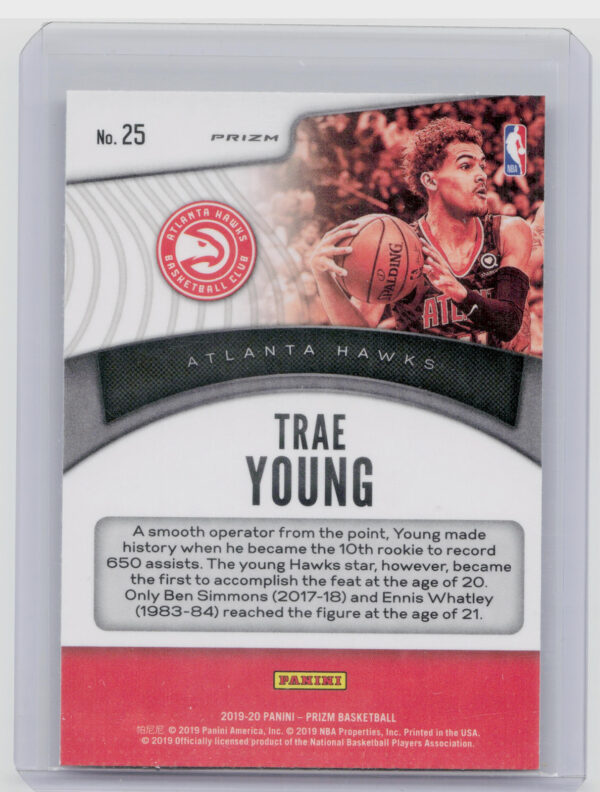 2019-20 Panini Prizm Trae Young #25 Hawks Dominance Silver - Image 3
