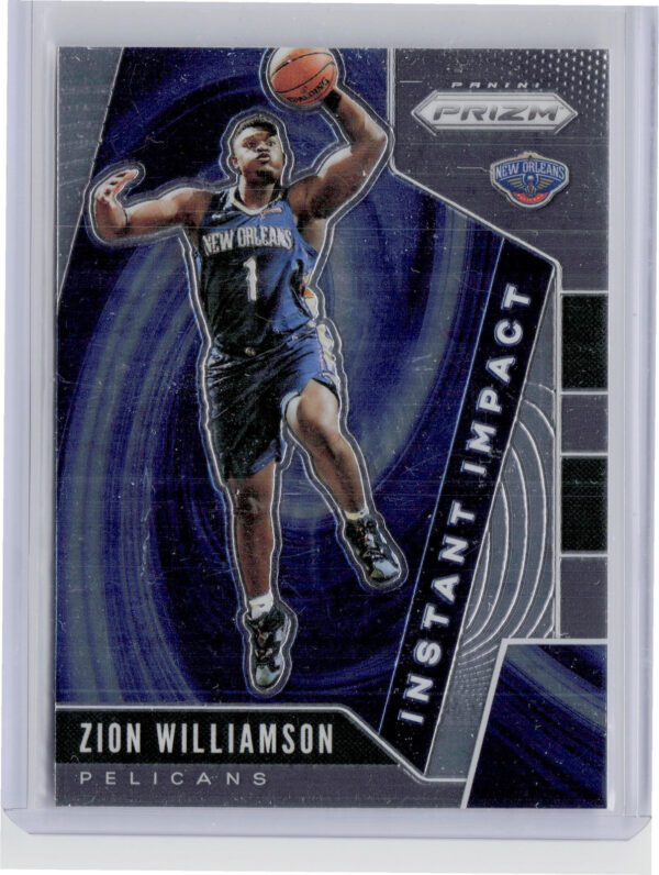 2019-20 Panini Prizm Zion Williamson #2 Pelicans Instant Impact