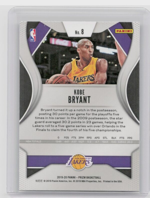 2019-20 Prizm Kobe Bryant #8 Lakers - Image 3