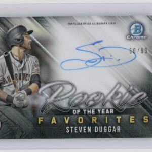 2019 Bowman Steven Duggar AUTO /99 #ROYFA-SD Giants Rookie of the Year Favorites