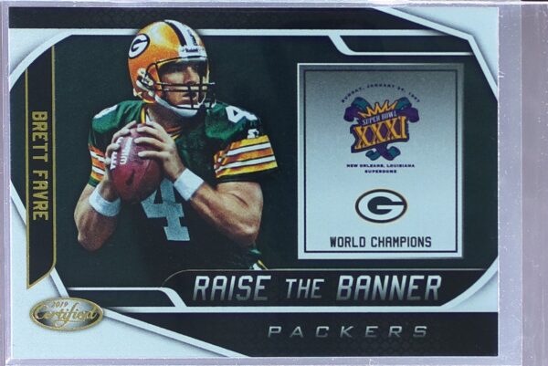 2019 Certified Brett Favre #RTB-BF Packers Raise the Banner