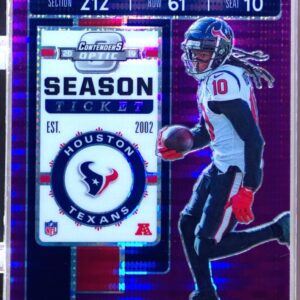 2019 Contenders Optic DeAndre Hopkins Purple Pulsar /21 #32 Texans