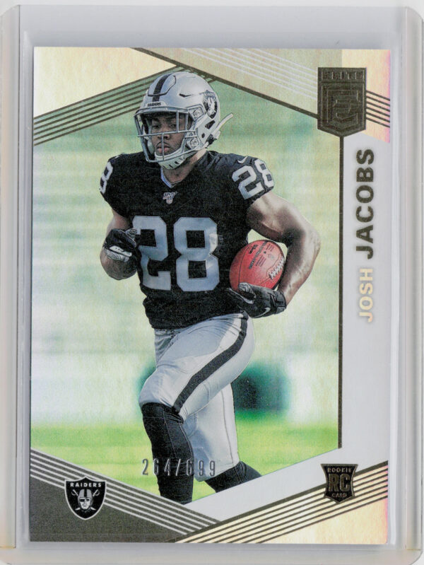 2019 Donruss Elite Josh Jacobs RC SN699 #108 Raiders