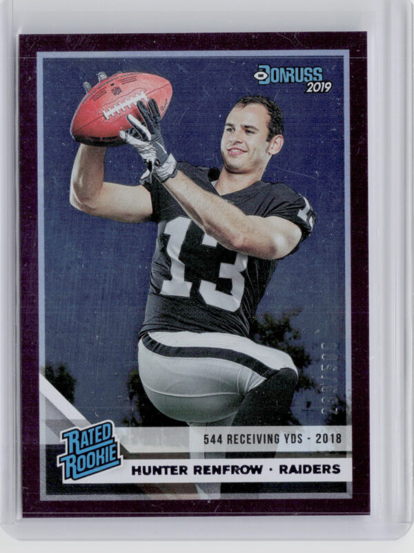 2019 Donruss Hunter Renfrow Season Stat Line SN500 #340 Raiders