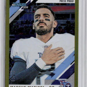 2019 Donruss Marcus Mariota Press Proof Gold SN50 #243V Titans