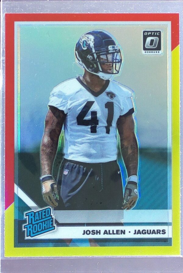 2019 Donruss Optic Josh Allen Red and Yellow RC #193 Jaguars