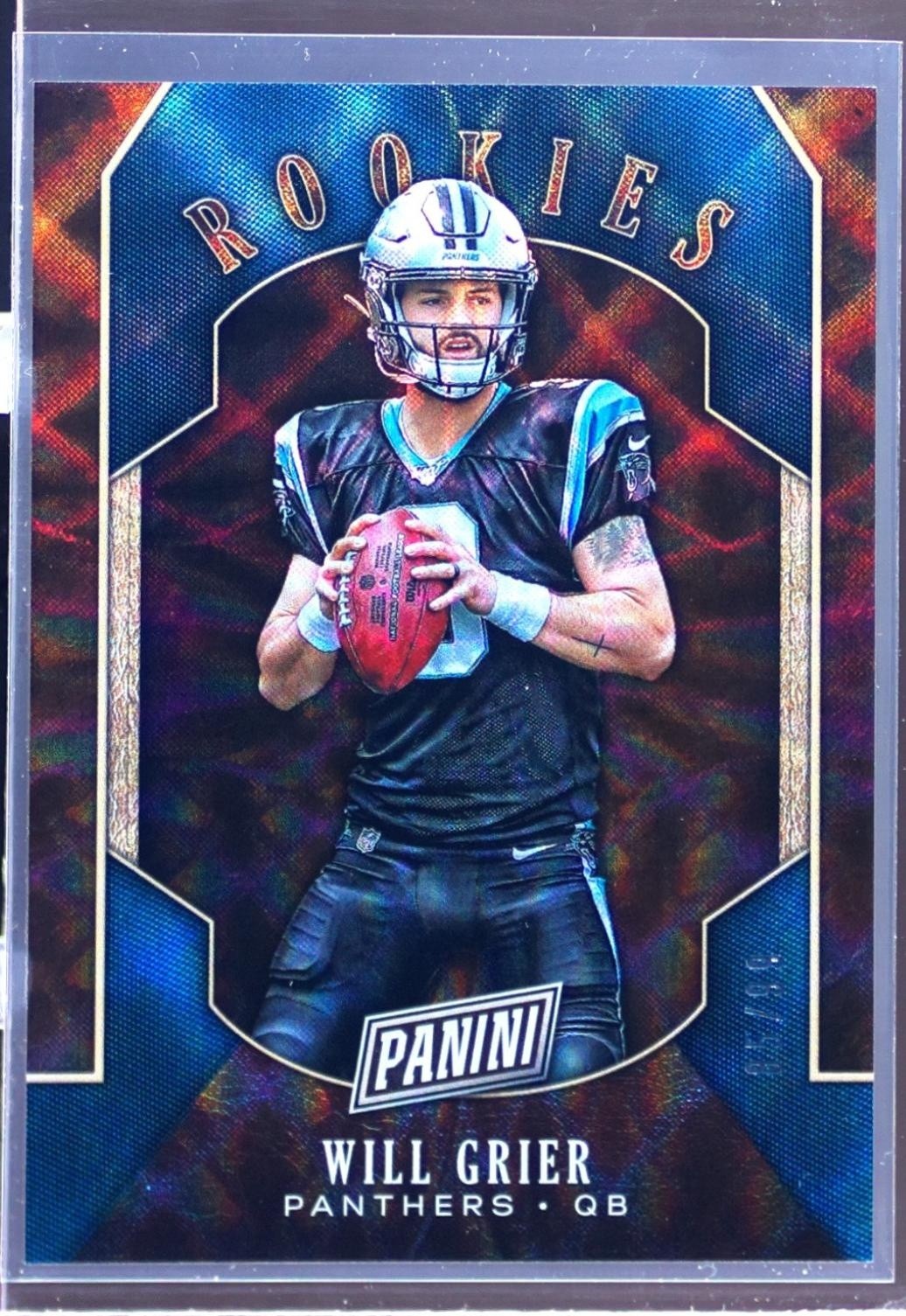 2019 Panini Black Friday Will Grier /99 #RC5 Panthers Rookies / Prospects Future