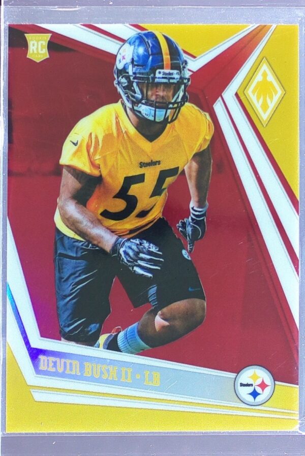 2019 Panini Phoenix Devin Bush II Red /299 RC #165 Steelers