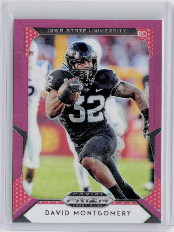 2019 Panini Prizm Draft Picks David Montgomery Prizms Purple #118 Cyclones