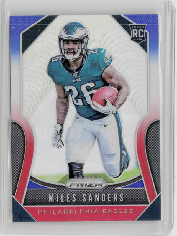 2019 Panini Prizm Miles Sanders Red White and Blue #326 Eagles