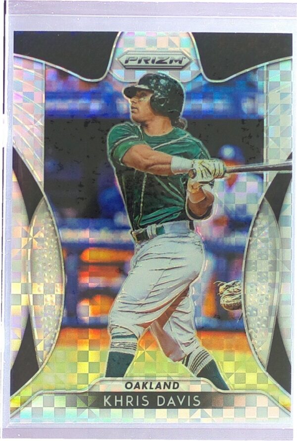 2019 Prizm Khris Davis Power Plaid /75 #102 Athletics