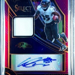 2019 Select Gus Edwards AUTO JSY /49 #MP-GE Ravens Signature Memorabilia Purple