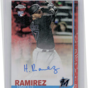 2019 Topps Chrome Update Harold Ramirez AU SN25 #CUA-HR Marlins Autographs Orang