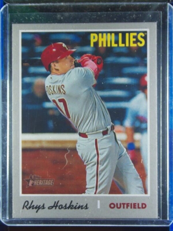 2019 Topps Heritage Rhys Hoskins SP VAR #458 Phillies