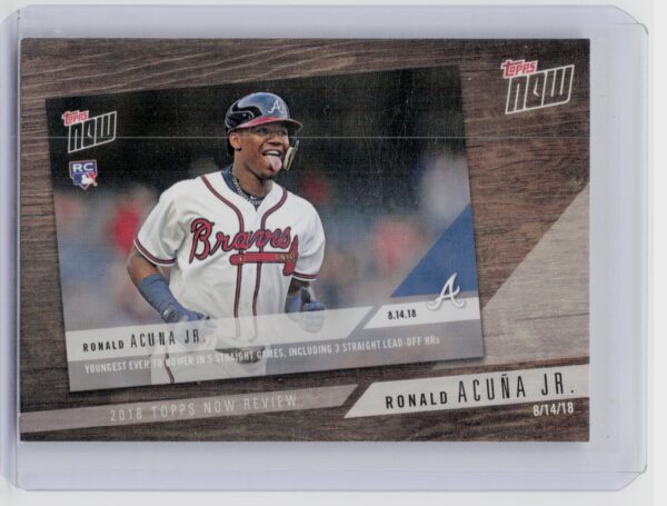 2019 Topps Ronald Acuna Jr. #TN-10 Braves 2018 Topps Now Review