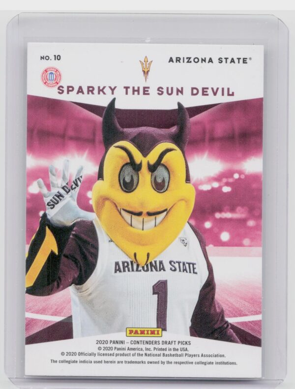 2020-21 Contenders Draft Picks Sparky The Sun Devil Mascots #10 Arizona State - Image 3