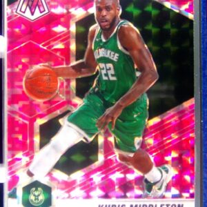 2020-21 Mosaic Khris Middleton Mosaic Camo Pink #105 Bucks