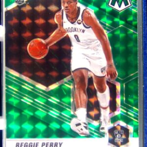 2020-21 Mosaic Reggie Perry Mosaic Green RC #244 Nets