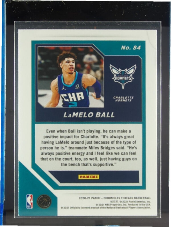 2020-21 Panini Chronicles LaMelo Ball RC #84 Hornets - Image 3