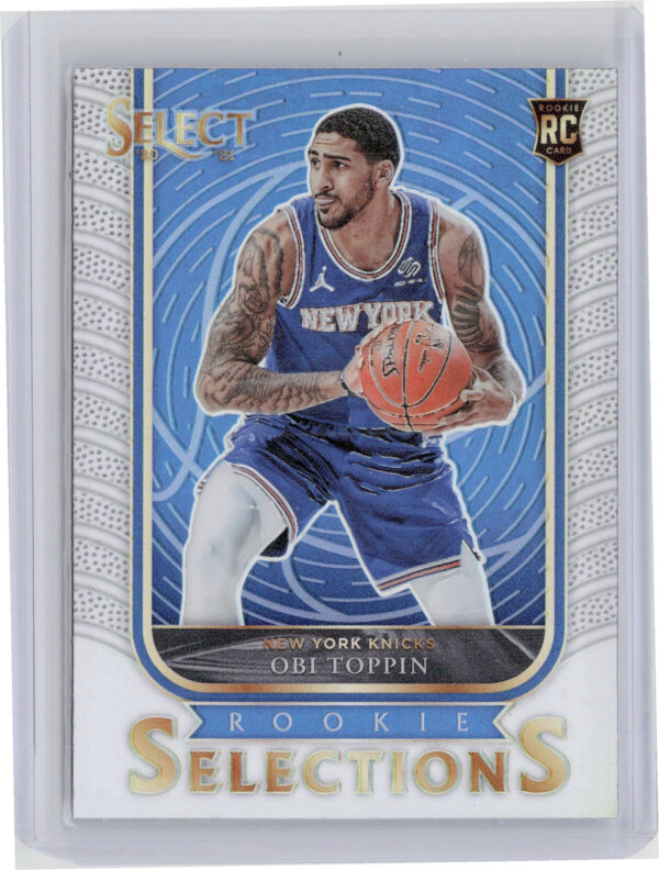 2020-21 Panini Select Obi Toppin #2 Knicks Rookie Selections Silver