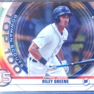 2020 Bowman Riley Greene #BTP-35 Tigers Chrome Bowman Scouts Top 100