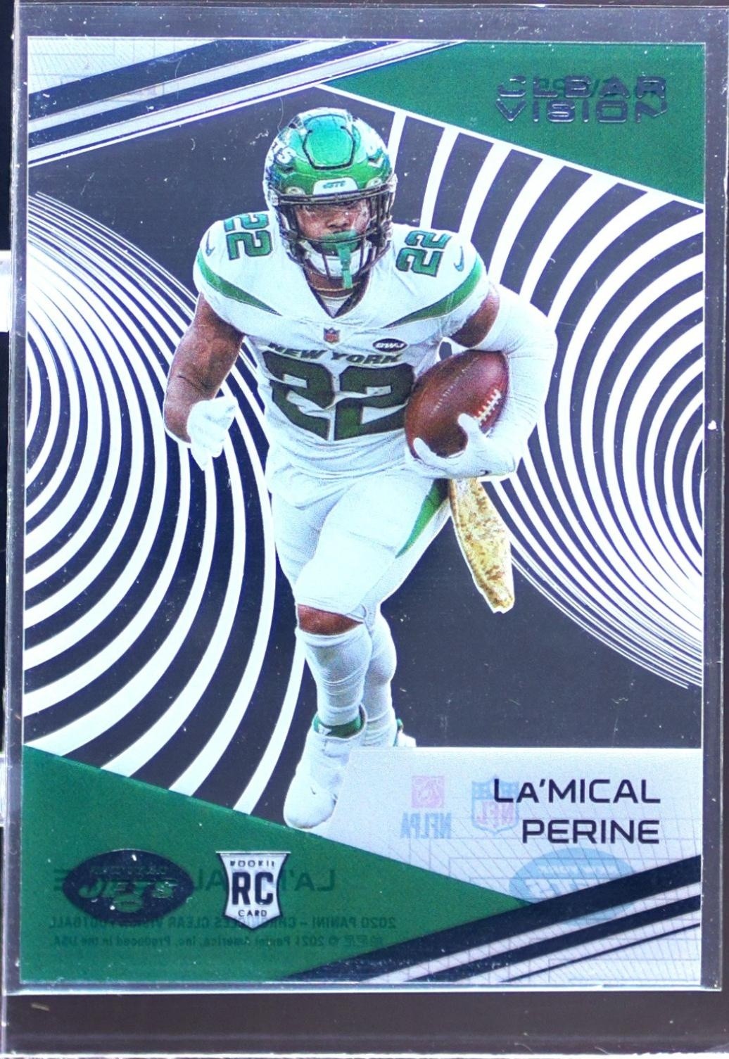 2020 Chronicles La'Mical Perine RC #CV-25 Jets Clear Vision Rookies