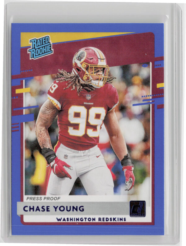 2020 Donruss Chase Young Press Proof Blue #316 Redskins