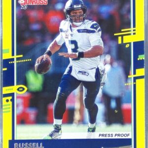2020 Donruss Russell Wilson Press Proof Yellow #222 Seahawks