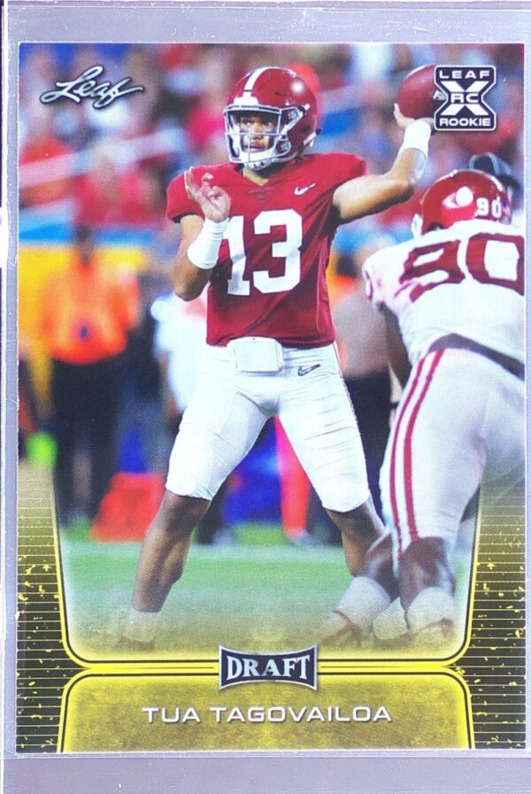 2020 Leaf Draft Tua Tagovailoa Gold RC #02 Tide