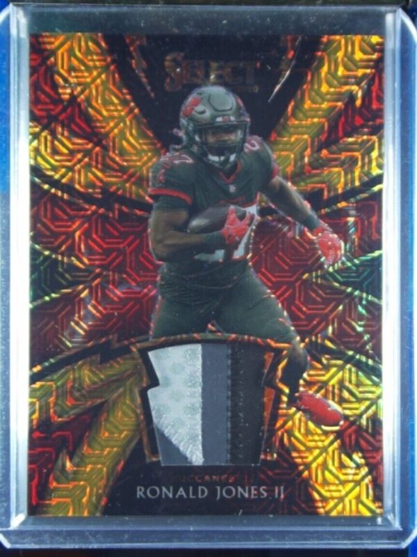 2020 Panini Select Ronald Jones II SN10 MEM #SP-ROJ Buccaneers Sparks Gold Prizm