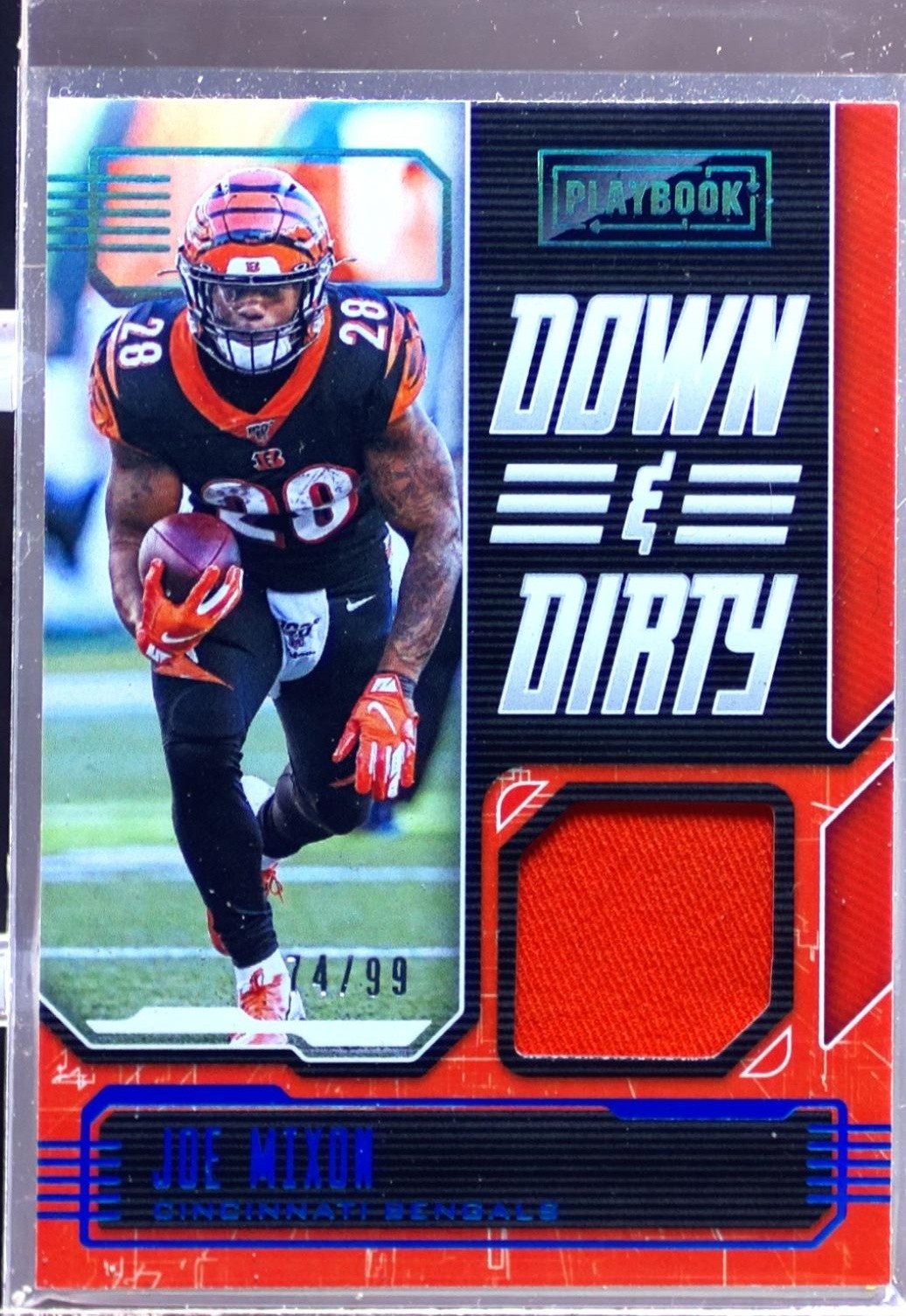 2020 Playbook Joe Mixon /99 JSY #DD-JM Bengals Down and Dirty Platinum
