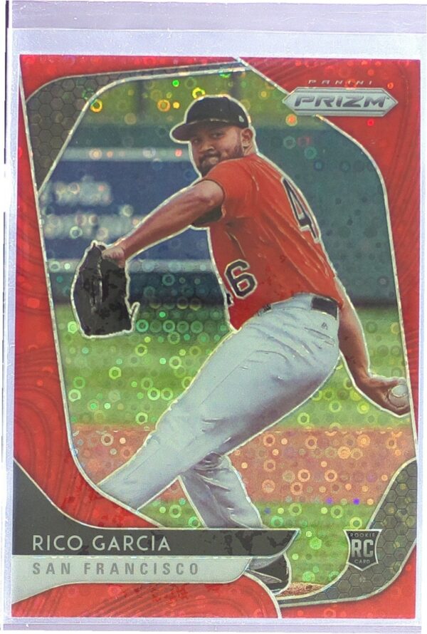 2020 Prizm Rico Garcia Red Donut Circles Prizm /99 RC #156 Giants