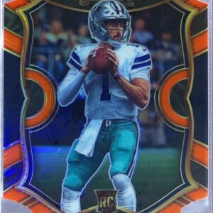 2020 Select Ben DiNucci Orange Prizm Die Cut RC #99 Cowboys