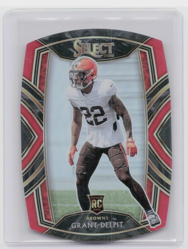 2020 Select Grant Delpit Club Level Orange Prizm Die Cut RC #294 Browns