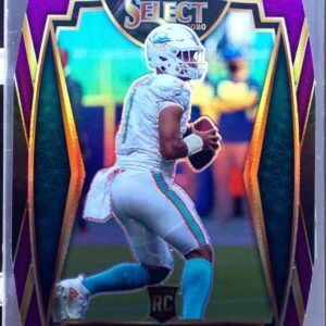 2020 Select Tua Tagovailoa Purple Prizm Die Cut RC #145 Dolphins