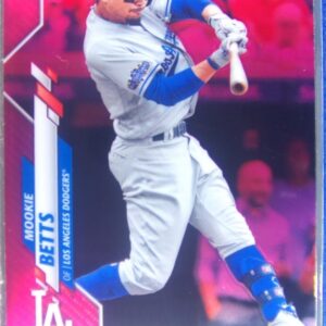 2020 Topps Chrome Mookie Betts Pink Refractor #100 Dodgers