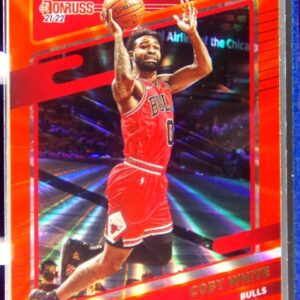 2021-22 Donruss Coby White Holo Orange Laser #165 Bulls