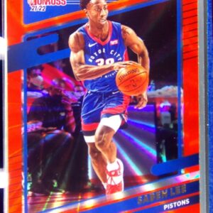 2021-22 Donruss Saben Lee Holo Orange Laser #16 Pistons