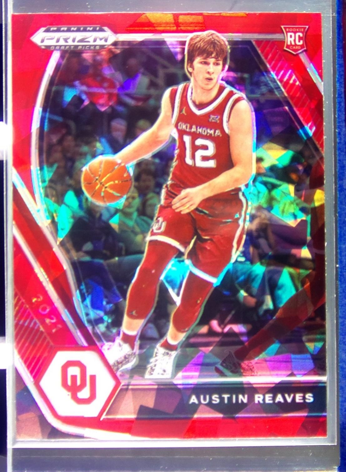 2021-22 Prizm Draft Picks Austin Reaves Red Ice RC #49 Sooners