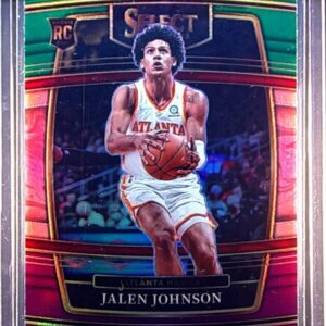 2021-22 Select Jalen Johnson Green White Purple Prizms #17 Hawks