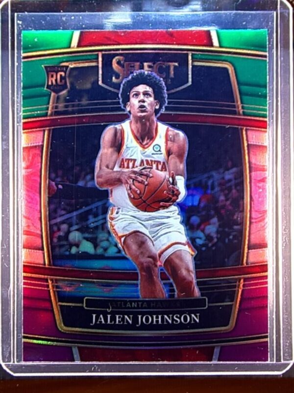 2021-22 Select Jalen Johnson Green White Purple Prizms #17 Hawks