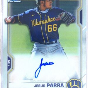 2021 Bowman Chrome Jesus Parra Auto #CPA-JPAR Brewers Prospect Autographs