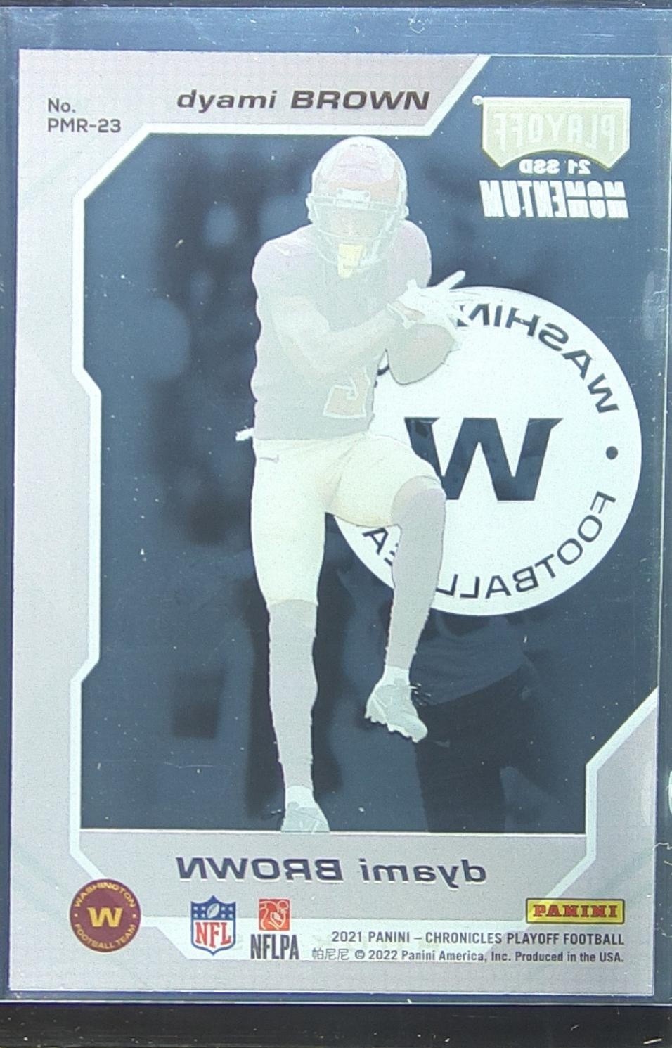 2021 Chronicles Dyami Brown #PMR-23 Team Playoff Momentum Rookies - Image 3