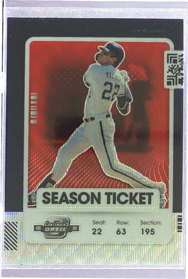 2021 Contenders Christian Yelich Optic Red #9 Brewers
