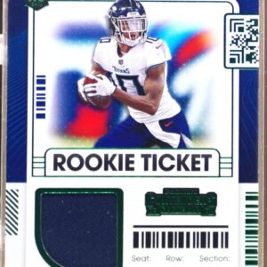 2021 Contenders Dez Fitzpatrick  JSY #RSV-DFI Titans Rookie Ticket Swatches Var
