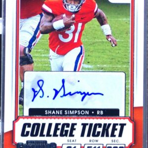 2021 Contenders Draft Picks Shane Simpson Auto RC #322 Cavaliers