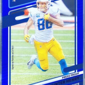 2021 Donruss Hunter Henry Press Proof Blue #48 Patriots