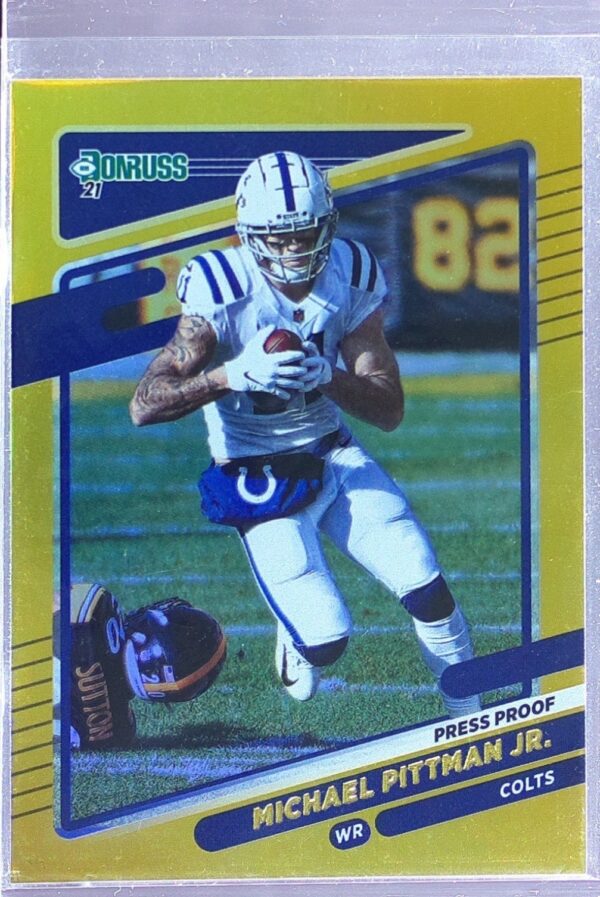 2021 Donruss Michael Pittman Jr. Press Proof Yellow #151 Colts