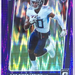 2021 Donruss Optic Dez Fitzpatrick Purple Shock RC #236 Titans