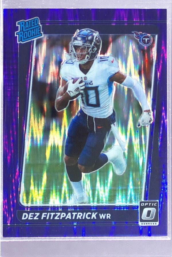 2021 Donruss Optic Dez Fitzpatrick Purple Shock RC #236 Titans